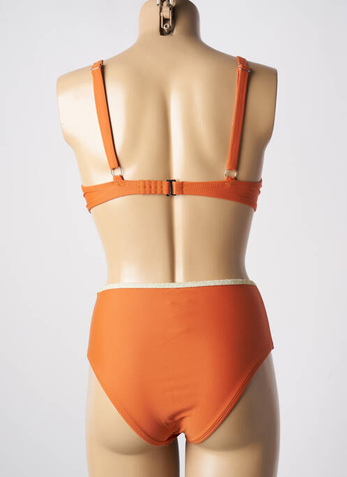 Maillot de bain 2 pièces orange DAG ADOM pour femme