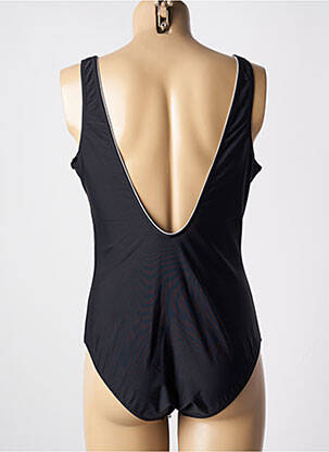 Maillot de bain 1 pièce stretch haut triangles noir MISS CARAÏBES femme