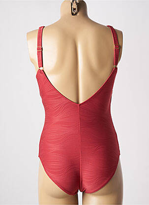Maillot de bain 1 pièce stretch haut soutien-gorge balconnet rouge ADMAS femme