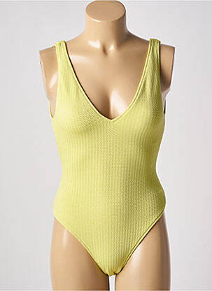 Maillot de bain 1 pièce stretch haut triangles vert SEAFOLLY femme