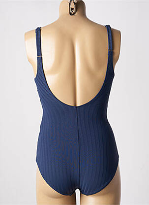 Maillot de bain 1 pièce stretch haut triangles bleu YSABEL MORA femme