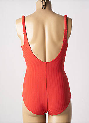 Maillot de bain 1 pièce stretch haut triangles orange YSABEL MORA femme