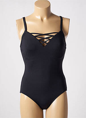 Maillot de bain 1 pièce stretch haut triangles noir SEAFOLLY femme