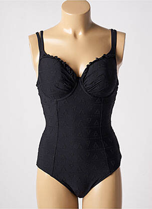 Maillot de bain 1 pièce stretch haut soutien-gorge moulé noir SEAFOLLY femme