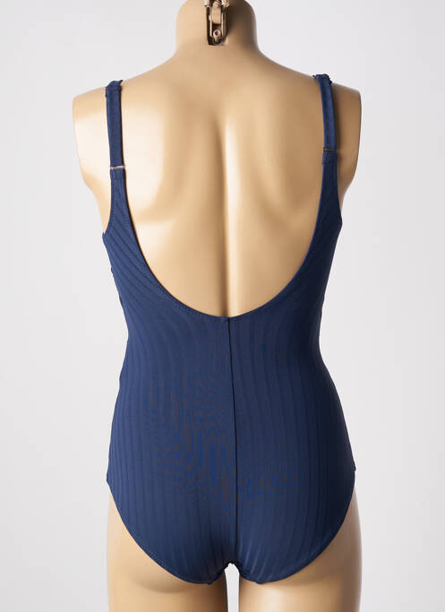 Maillot de bain 1 pièce stretch haut triangles bleu YSABEL MORA femme