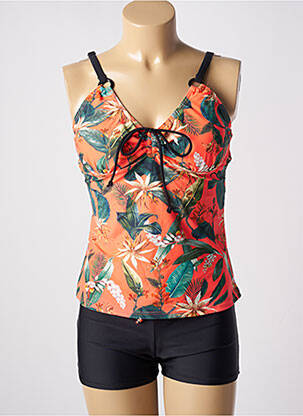 Tankini shorty orange LAGON BLEU femme