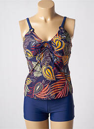 Tankini shorty bleu LAGON BLEU femme