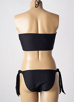 Maillot de bain 2 pièces stretch haut bandeau noir LAGON BLEU femme