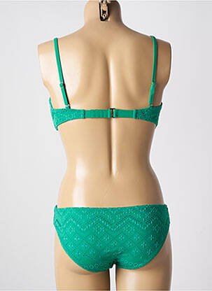 Maillot de bain 2 pièces stretch haut soutien-gorge moulé vert DAG ADOM femme