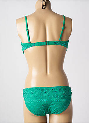 Maillot de bain 2 pièces stretch haut bandeau vert DAG ADOM femme