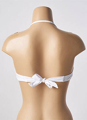 Haut de maillot de bain stretch haut soutien-gorge moulé blanc ADMAS femme