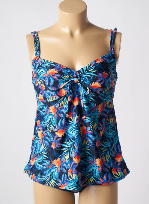 Tankini tissage satiné bleu SUN PROJECT femme