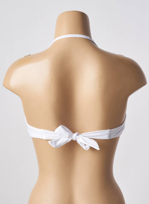 Haut de maillot de bain stretch haut soutien-gorge moulé blanc ADMAS femme