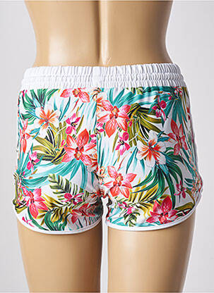 Bas de maillot de bain imprimé fantaisie short blanc LAGON BLEU femme