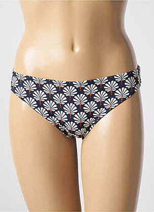 Bas de maillot de bain imprimé fantaisie culotte bleu TESSY femme