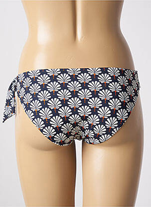 Bas de maillot de bain imprimé fantaisie culotte bleu TESSY femme