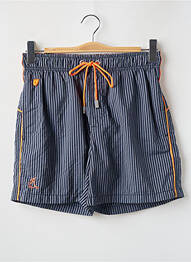 Short de bain imprimé rayures gris RAMATUELLE homme