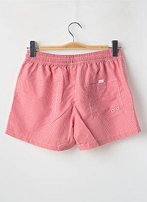 Short de bain imprimé rayures rouge LAGON BLEU homme