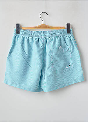 Short de bain imprimé rayures bleu clair LAGON BLEU homme