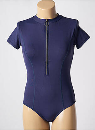 Maillot de bain 1 pièce stretch bleu MOONTIDE femme