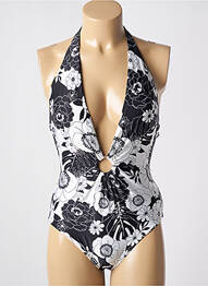 Maillot de bain 1 pièce imprimé fantaisie haut triangles noir SEAFOLLY femme