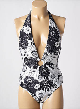 Maillot de bain 1 pièce imprimé fantaisie haut triangles noir SEAFOLLY femme