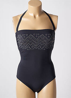 Maillot de bain 1 pièce haut bandeau haut bandeau noir TESSY femme