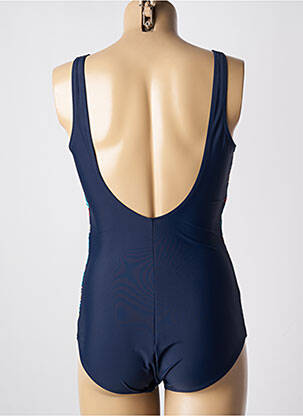 Maillot de bain 1 pièce stretch haut triangles bleu YSABEL MORA femme