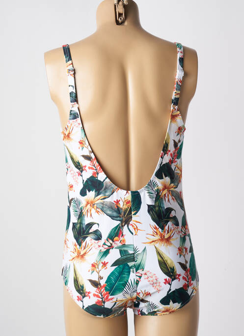 Maillot de bain 1 pièce blanc LAGON BLEU femme