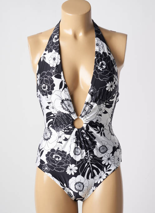 Maillot de bain 1 pièce imprimé fantaisie haut triangles noir SEAFOLLY femme