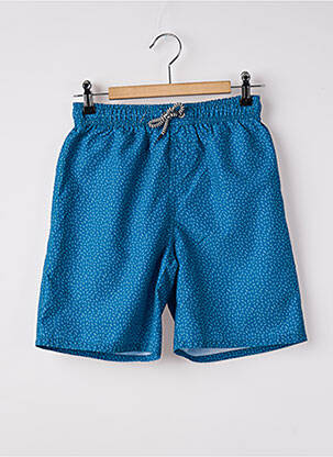 Short de bain effet matière satinée bleu SUN PROJECT garçon
