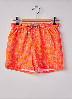 Short de bain effet matière satinée orange SUN PROJECT garçon