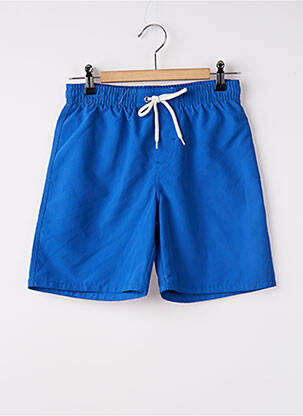 Short de bain effet matière satinée bleu SUN PROJECT garçon
