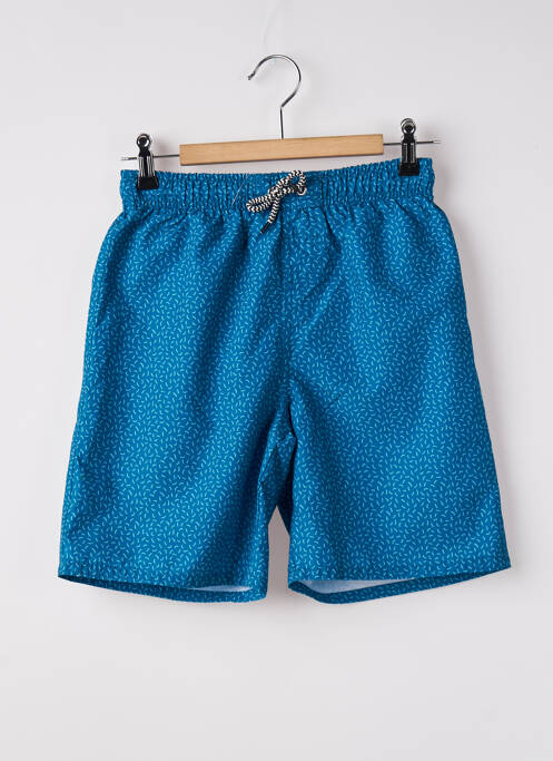Short de bain effet matière satinée bleu SUN PROJECT garcon