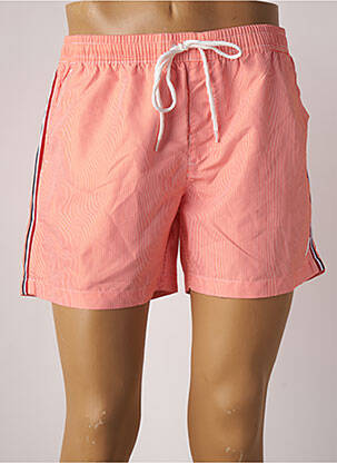 Short de bain imprimé rayures orange LAGON BLEU homme