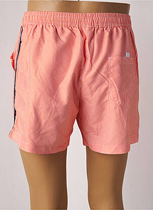 Short de bain imprimé rayures orange LAGON BLEU homme