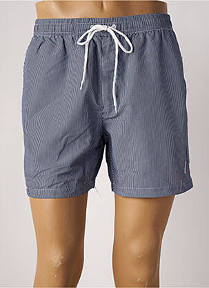 Short de bain imprimé rayures bleu LAGON BLEU homme