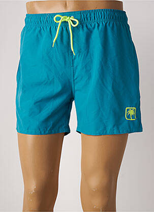 Short de bain effet matière satinée bleu SUN PROJECT homme