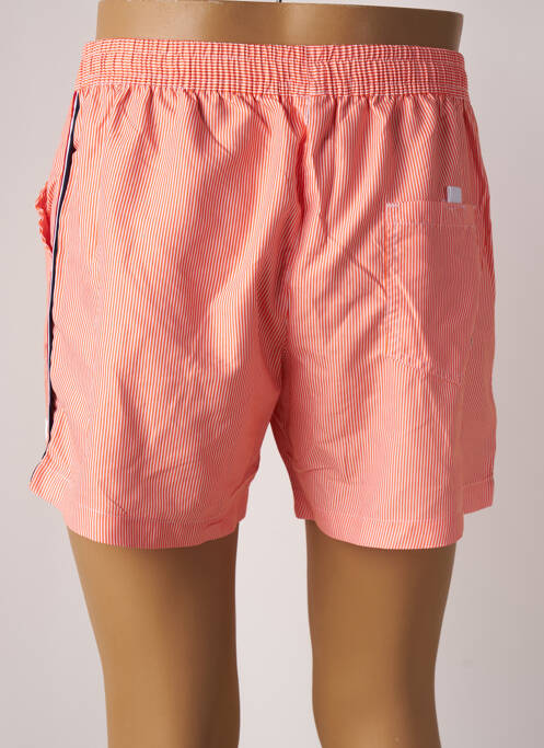 Short de bain imprimé rayures orange LAGON BLEU homme