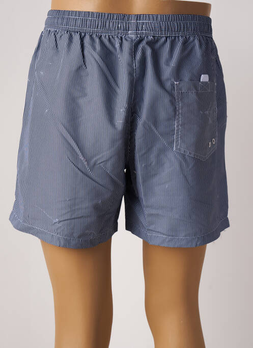 Short de bain imprimé rayures bleu LAGON BLEU homme