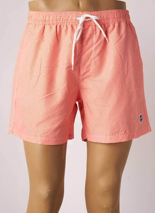 Short de bain orange LAGON BLEU pour homme