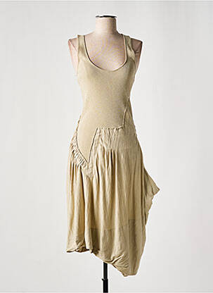 Robe longue sans manche sans manche beige MARITHE & FRANCOIS GIRBAUD femme