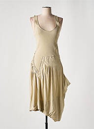 Robe longue sans manche sans manche beige MARITHE & FRANCOIS GIRBAUD femme
