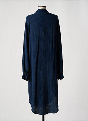 Robe mi-longue manches longues manches longues bleu ACQUAVERDE femme