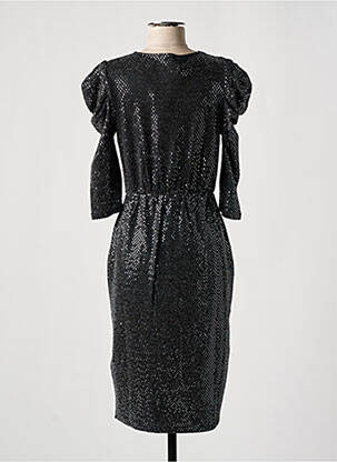 Robe mi-longue manches longues manches longues noir SET femme