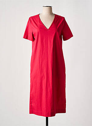 Robe mi-longue manches courtes manches courtes rose GRAN SASSO femme