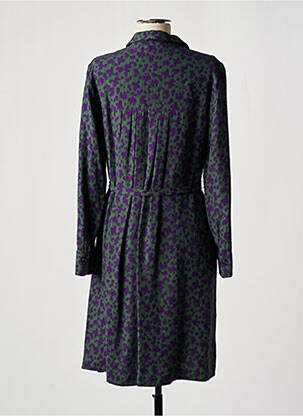 Robe mi-longue imprimé fantaisie manches longues violet ROSSO 35 femme