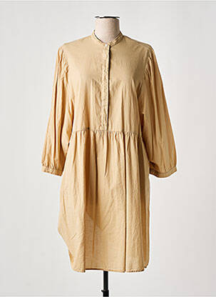 Robe mi-longue manches longues manches longues beige HARTFORD femme