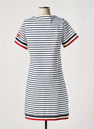 Robe mi-longue manches courtes manches courtes bleu LA MARINIÈRE FRANÇAISE femme