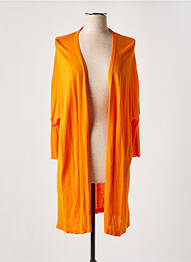Gilet manches longues stretch orange ABSOLUT CASHMERE femme